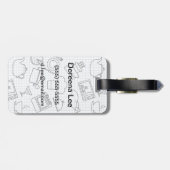 Keukenpatroon 4 bagagelabel (Achterkant horizontaal)