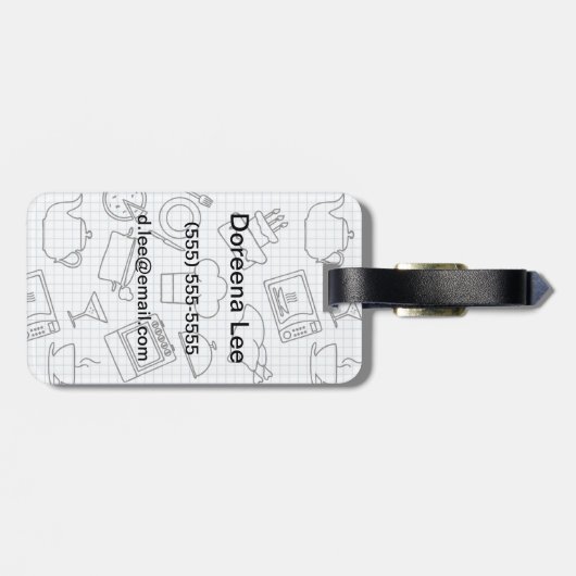 Keukenpatroon 4 bagagelabel (Achterkant horizontaal)