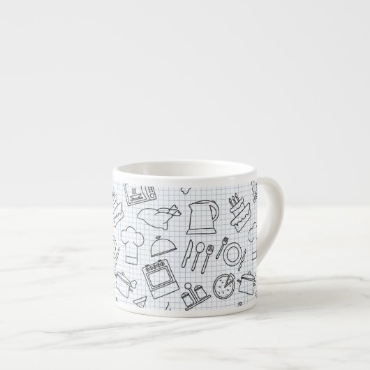 Keukenpatroon 4 espresso kop (Voorkant rechts)