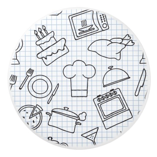 Keukenpatroon 4 keramische knop (Voorkant)