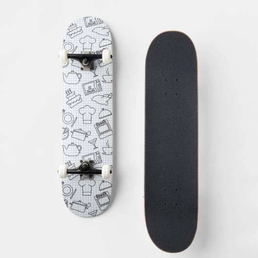 Keukenpatroon 4 persoonlijk skateboard (Voorkant)