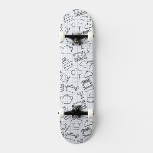 Keukenpatroon 4 persoonlijk skateboard (Voorkant)