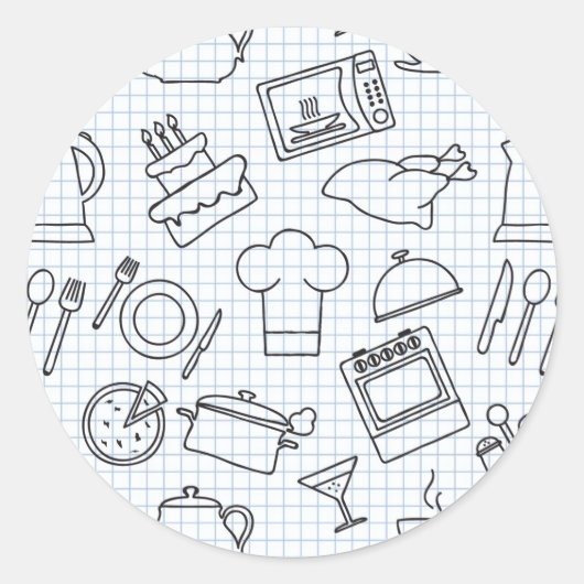 Keukenpatroon 4 ronde sticker (Voorkant)