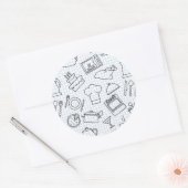 Keukenpatroon 4 ronde sticker (Envelop)
