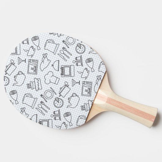 Keukenpatroon 4 tafeltennisbatje (Zijkant)