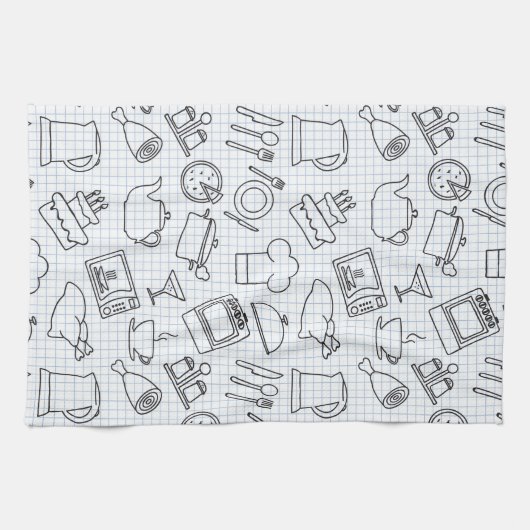 Keukenpatroon 4 theedoek (Horizontaal)