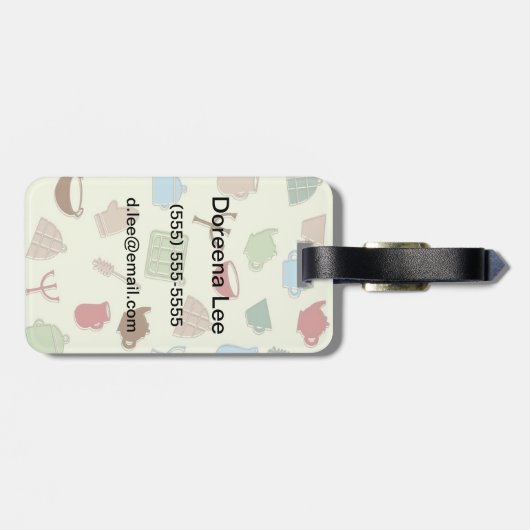 Keukenpatroon Bagagelabel (Achterkant horizontaal)