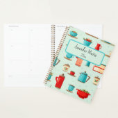 keukenpatroon Blauwgroen rood Planner (Display)