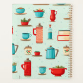 keukenpatroon Blauwgroen rood Planner (Achterkant)