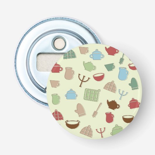 Keukenpatroon Button Flesopener (Voorkant)