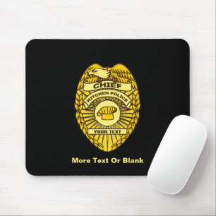 Keukenpolitiechef Badge Muismat