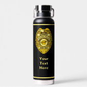 Keukenpolitiechef Badge Waterfles (Achterkant)