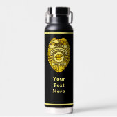 Keukenpolitiechef Badge Waterfles (Voorkant)