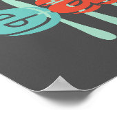 keukenposter eet kleurrijke tekst op houtskool gri poster (Hoek)