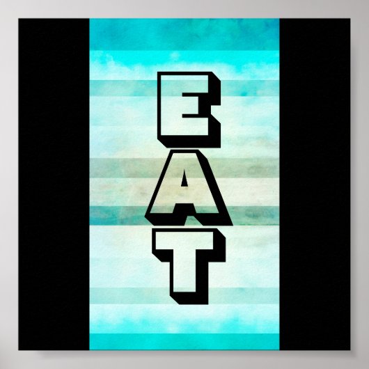 keukenposter met tekst eet modern vet design poster (Voorkant)