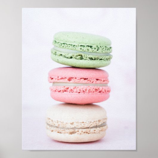 Keukenposter van zoete Macarons Poster (Voorkant)