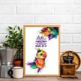 Keukenposter. Wandkunst. Het cadeau voor de opwarm Poster
