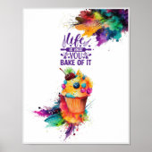 Keukenposter. Wandkunst. Het cadeau voor de opwarm Poster (Voorkant)