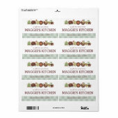 Keukenpotten pannen gebruiksvoorwerpen koken horec etiket (Full Sheet)