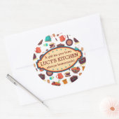 Keukenpotten pannen gebruiksvoorwerpen koken horec ronde sticker (Envelop)