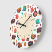 Keukenpottenpannen gereedschap kookkeukenklokje grote klok (Hoek)