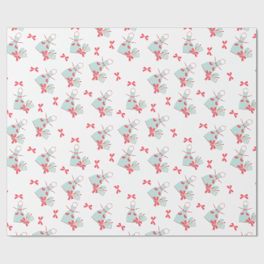 Keukenpron en gereedschap cadeaupapier (Vlak)