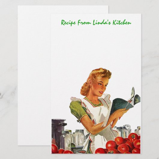 Keukenrecepten Persoonlijke Stationery EZ2Customiz Briefpapier (Voorkant / Achterkant)