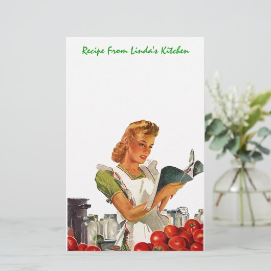 Keukenrecepten Persoonlijke Stationery EZ2Customiz Briefpapier (Staand voorkant)