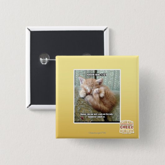 Keukenregel #231 vierkante button 5,1 cm (Voorkant /achterkant)