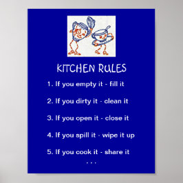 Keukenregels Poster