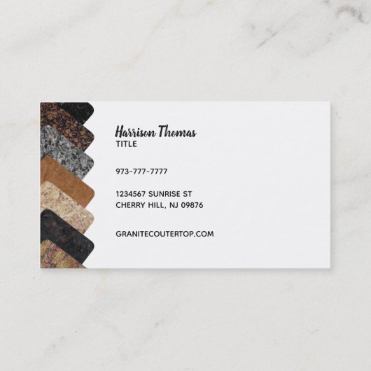 Keukenrenovatieslogans Visitekaartjes (Achterkant)