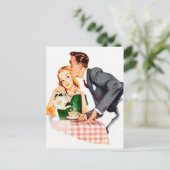 Keukenretro- keuken, ongeacht de bestemming briefkaart (Staand voorkant)