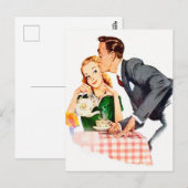 Keukenretro- keuken, ongeacht de bestemming briefkaart (Voorkant / Achterkant)