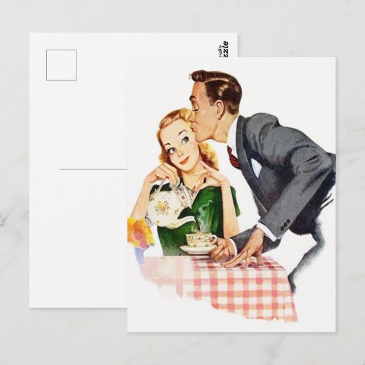 Keukenretro- keuken, ongeacht de bestemming briefkaart (Voorkant / Achterkant)