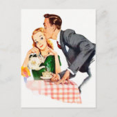 Keukenretro- keuken, ongeacht de bestemming briefkaart (Voorkant)