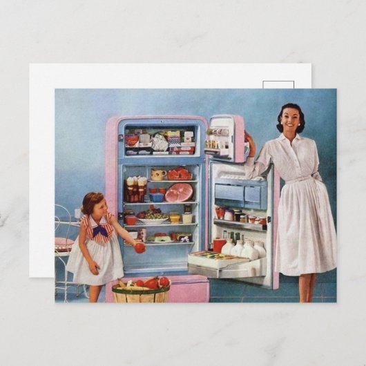 Keukenretro- keuken, voor elk doel, briefkaart (Voorkant / Achterkant)