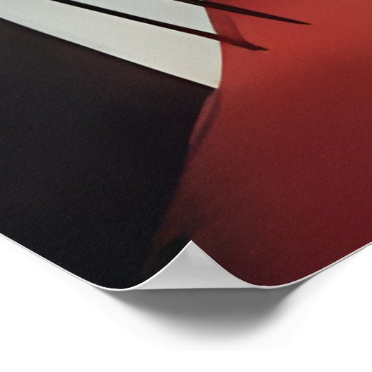 Keukenrood blauwgroen goudfantasie Abstract poster (Hoek)