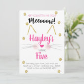 Keukenroze en gouden kinderen - uitnodiging van af (Staand voorkant)