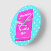 Keukenroze koelkast op de pokadots klok (Hoek)