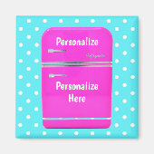 Keukenroze  koelkast polka dot magnet (Voorkant)