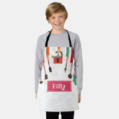 Keukenroze Schort (Gedragen)