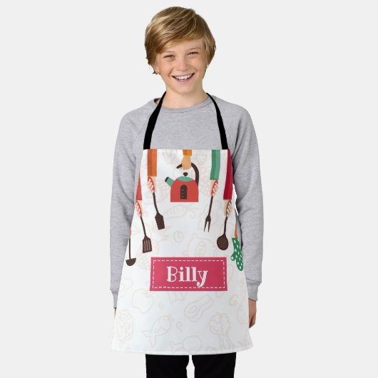 Keukenroze Schort (Gedragen)