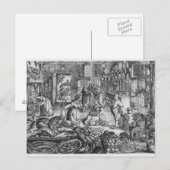 Keukenscène in het begin van de zeventiende eeuw briefkaart (Voorkant / Achterkant)