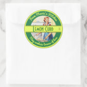 keukenscène met aangepaste tekst en naam ronde sticker (Tas)