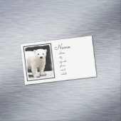 Keukenschilderij van polair Beer - Oorspronkelijke Magnetisch Visitekaartje (Voorbeeld)