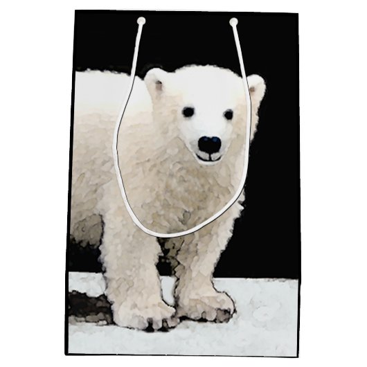 Keukenschilderij van polair Beer - Oorspronkelijke Medium Cadeauzakje (Achterkant)