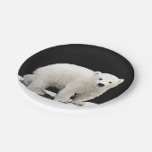 Keukenschilderij van polair Beer - Oorspronkelijke Papieren Bordje (Gekanteld)