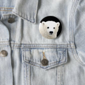 Keukenschilderij van polair Beer - Oorspronkelijke Ronde Button 5,7 Cm (In situ)
