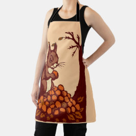 🐿️ Keukenschort Eekhoorn van de Herfst Schort