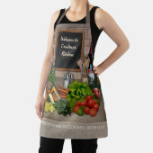 KeukenSchort met jouw naam op het karton Schort (Insitu)